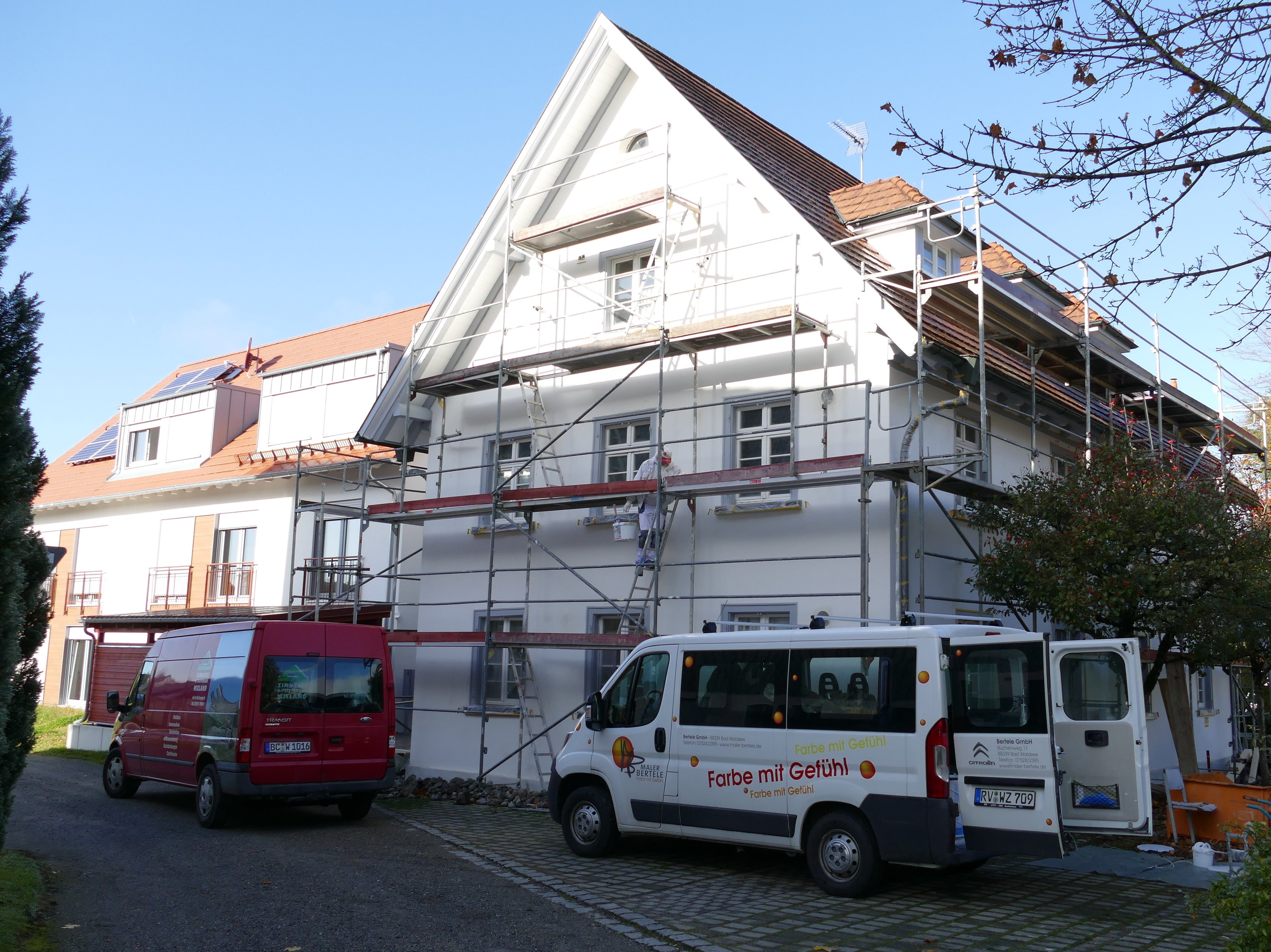  Fassadearbeiten am Haus Ravensburger Straße 27 