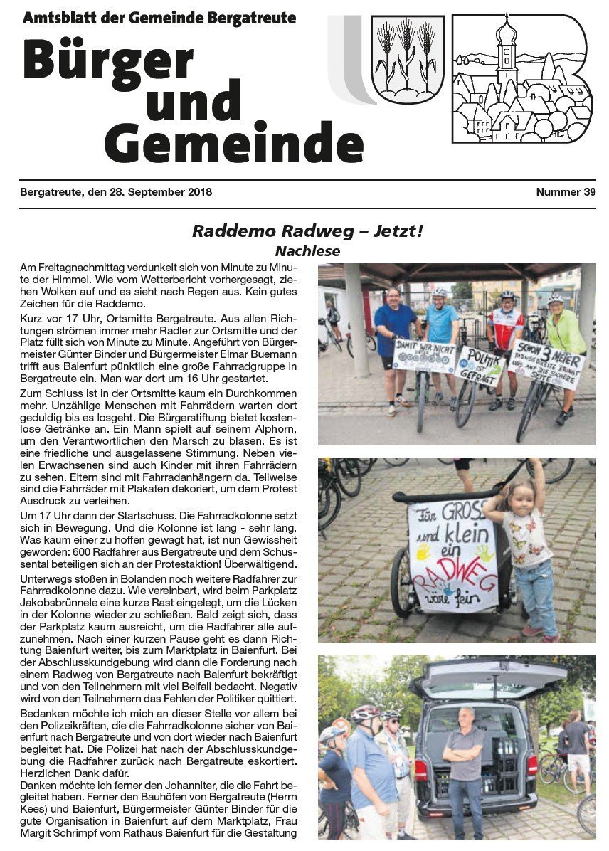  Amtsblattbericht Nachlese zur Raddemo Seite 1 