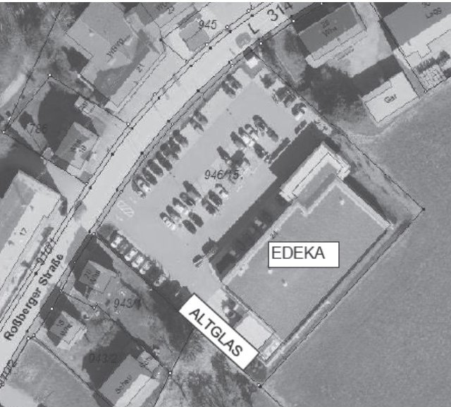  Lageplan Neuer Standort Altglascontainer am Edeka 