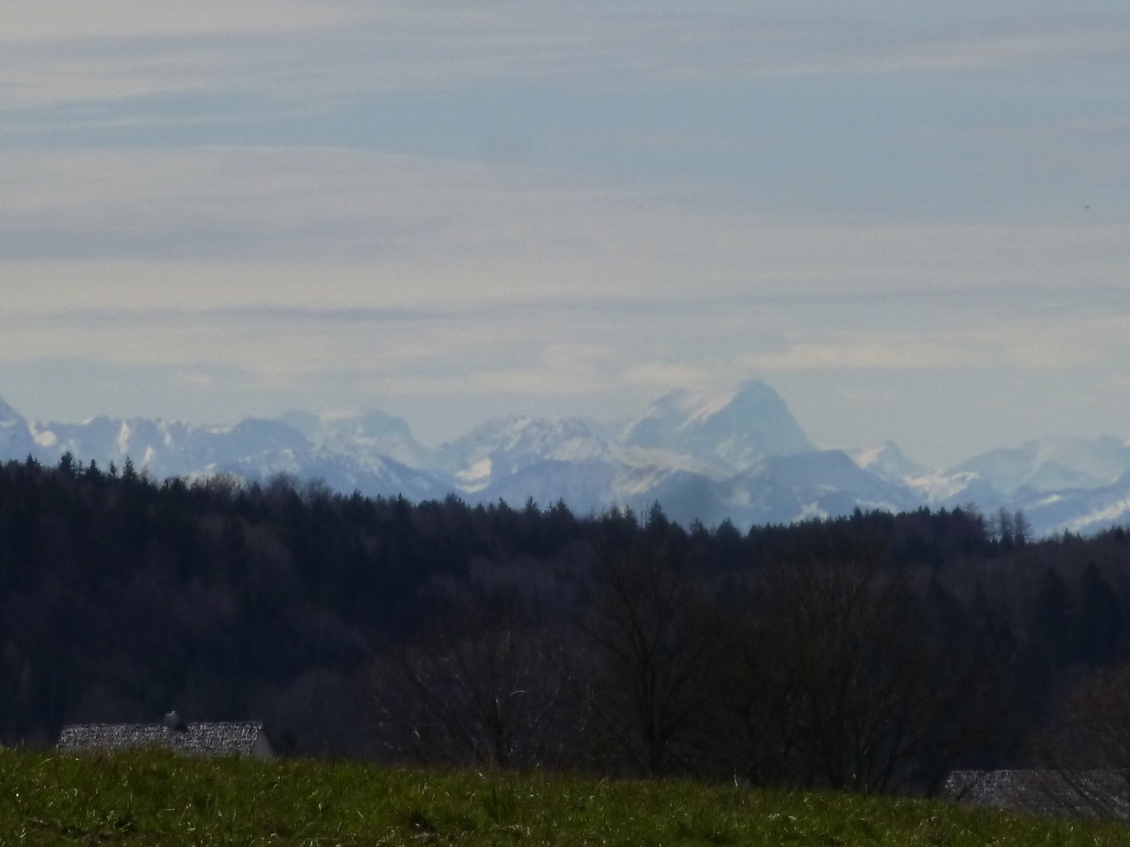  Alpensicht im April 
